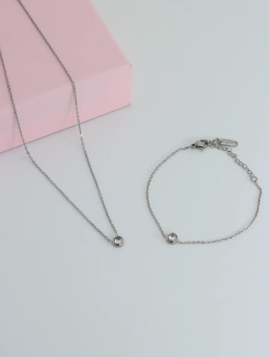 Delicate Bezel-Set Diamond Solitaire Necklace - Image 10
