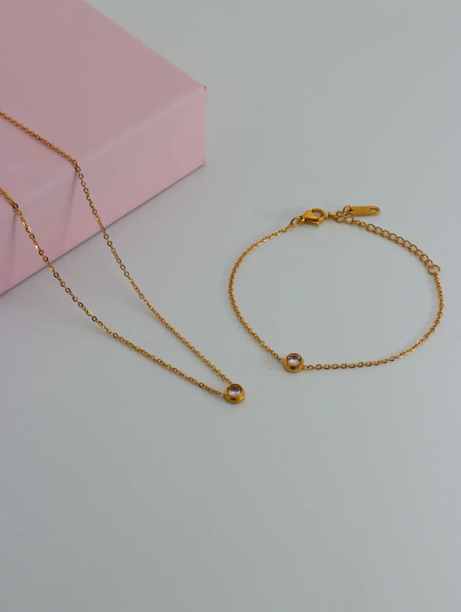 Delicate Bezel-Set Diamond Solitaire Necklace - Image 9
