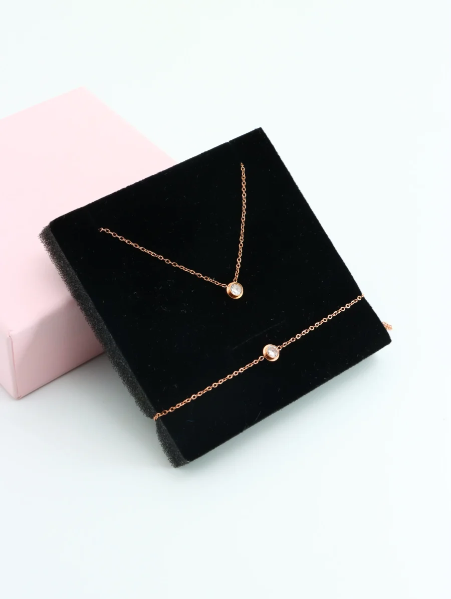 Delicate Bezel-Set Diamond Solitaire Necklace - Image 14