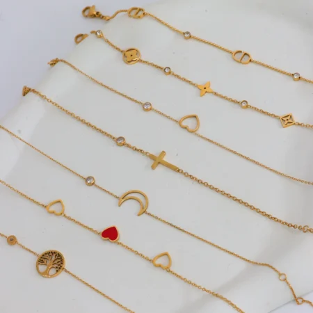 Golden Charm Bracelet Collection