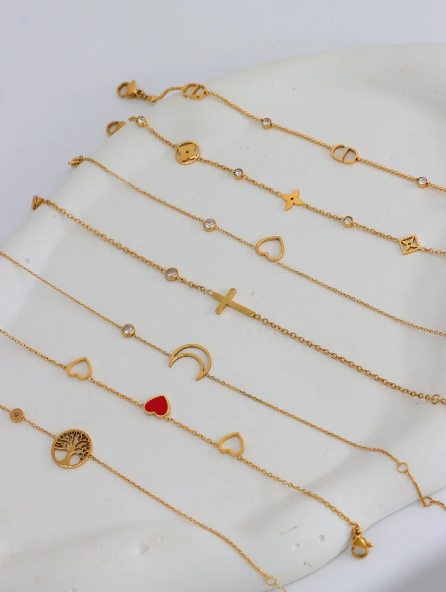 Golden Charm Bracelet Collection