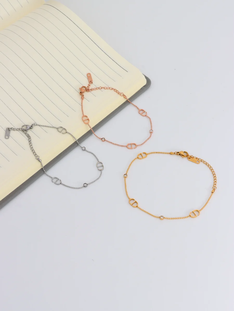 Interlocking Chain Link Bracelet Set