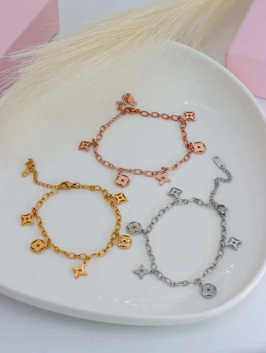 Geometric Charm Statement Bracelet - Image 5