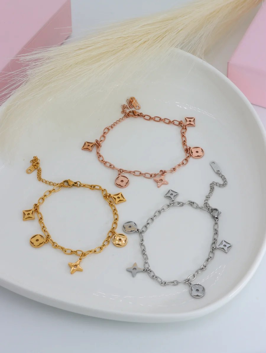 Geometric Charm Statement Bracelet - Image 4