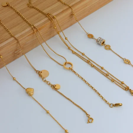 Golden Charm Layered Bracelet Collection