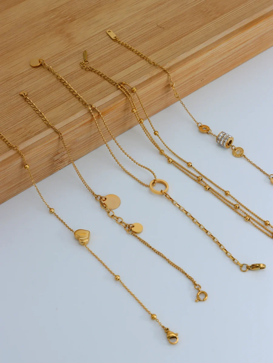 Golden Charm Layered Bracelet Collection - Image 3