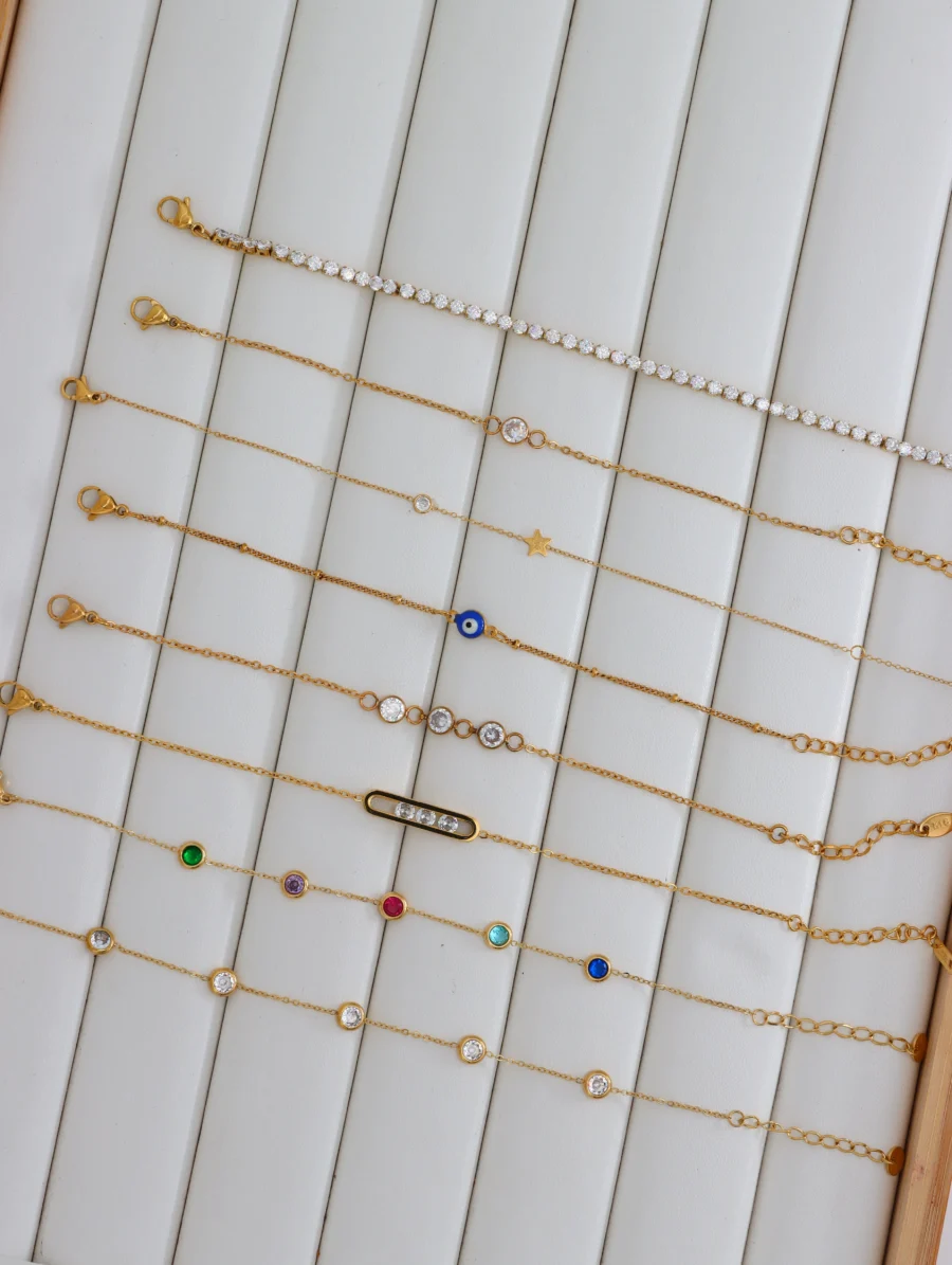 Dainty Charm & Gemstone Bracelet Collection - Image 3