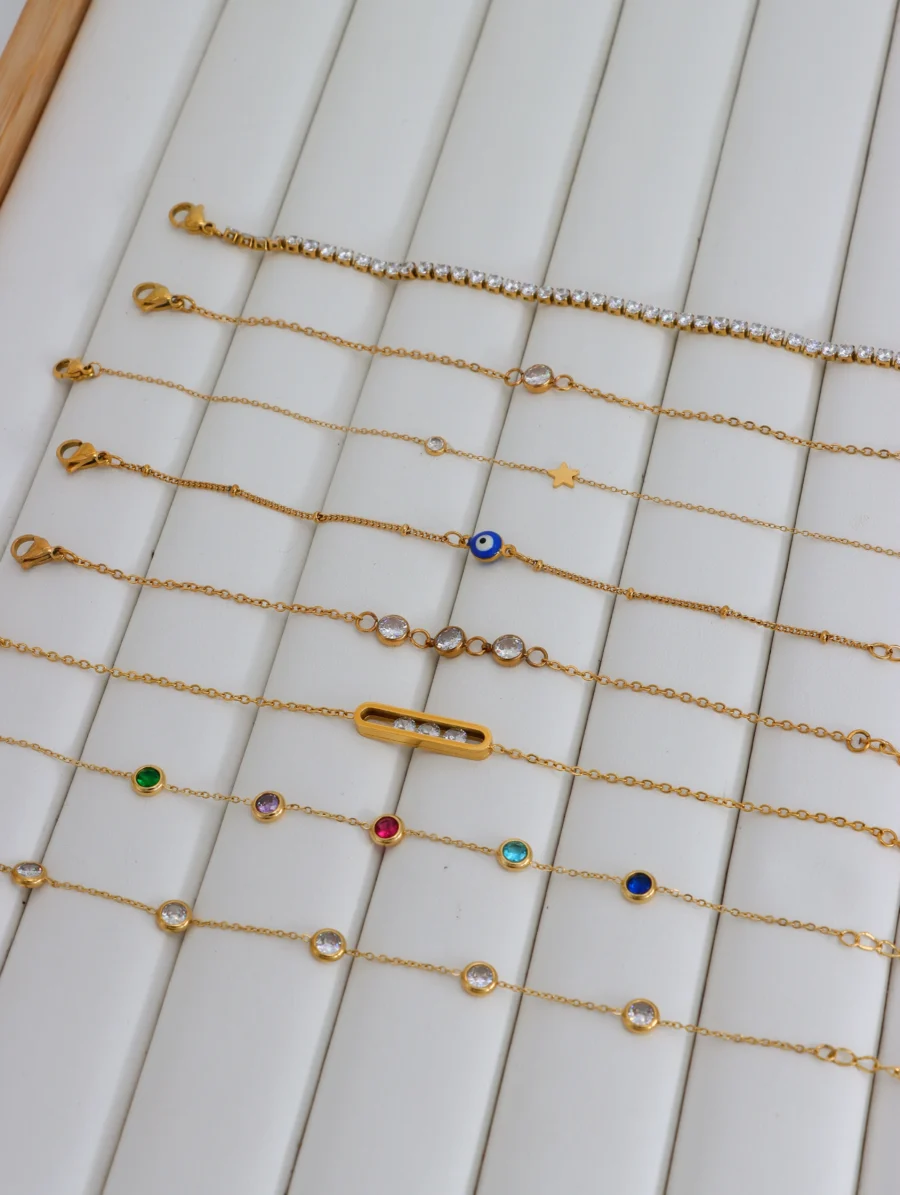 Dainty Charm & Gemstone Bracelet Collection - Image 4