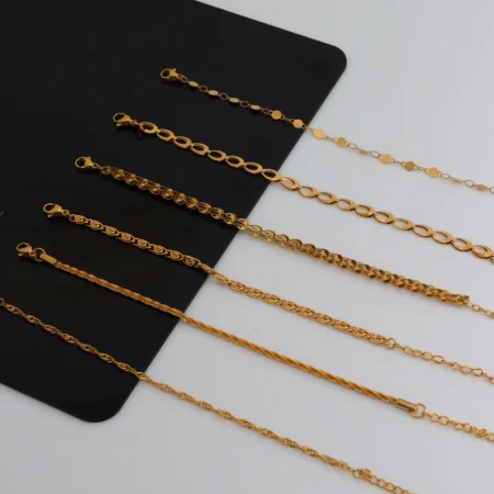 Golden Chain Link Bracelet Collection