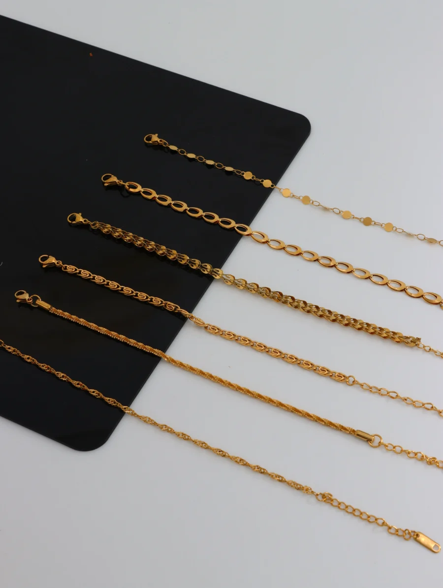 Golden Chain Link Bracelet Collection