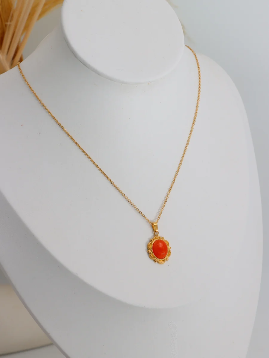 Golden Elegance Gemstone Pendant Necklaces - Image 10