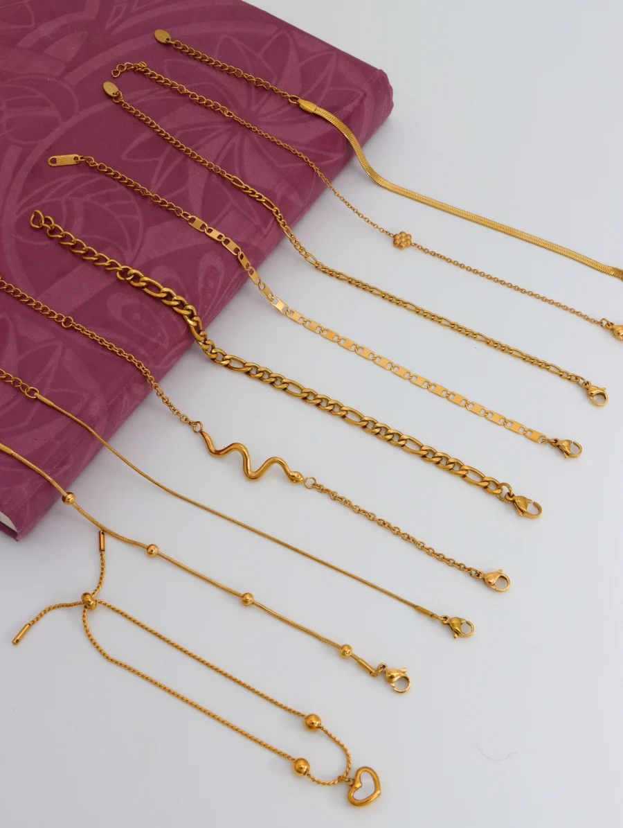 Versatile Golden Chain Bracelet Collection - Image 2