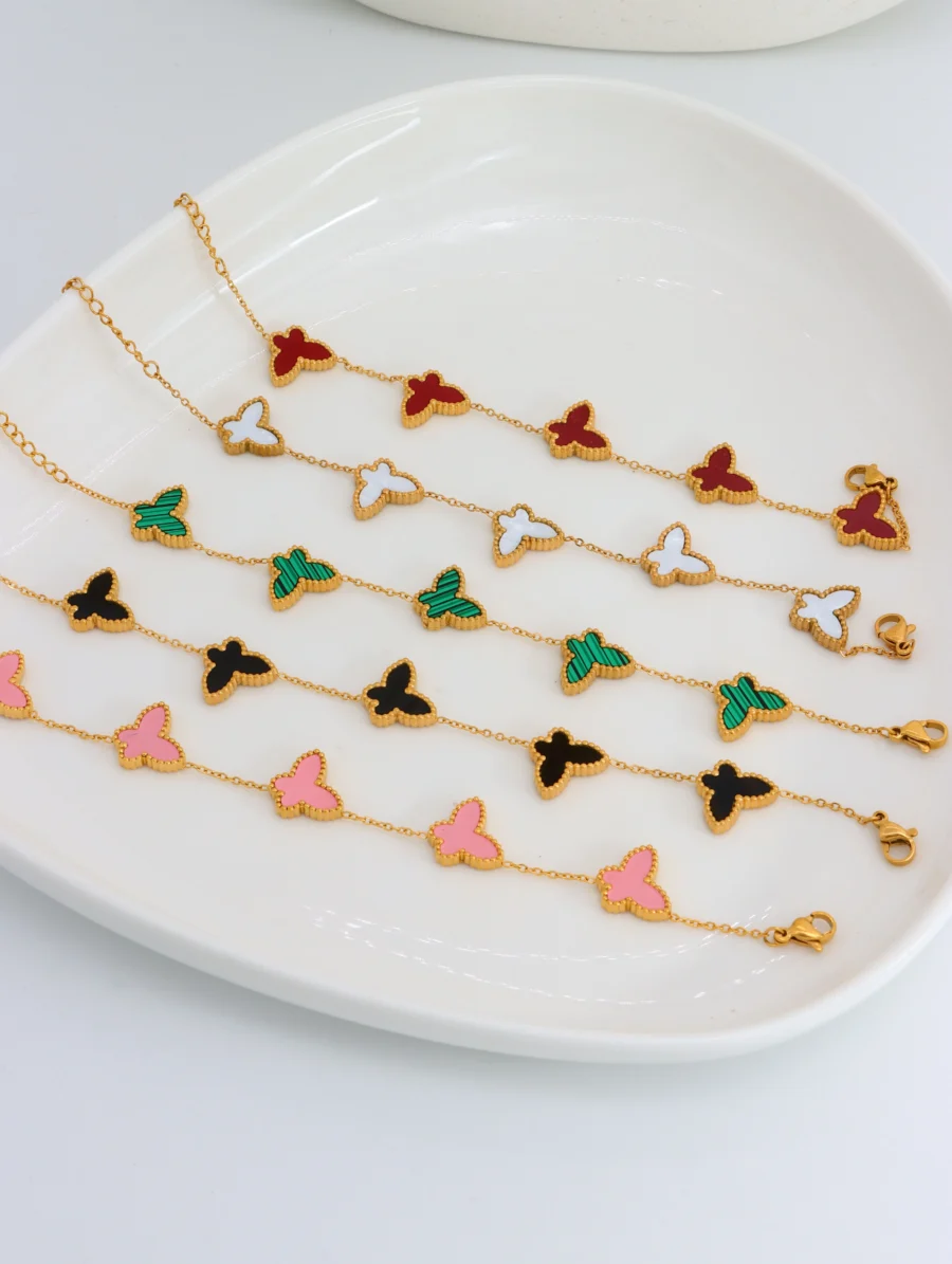 18K Gold Butterfly Bracelet - Image 2