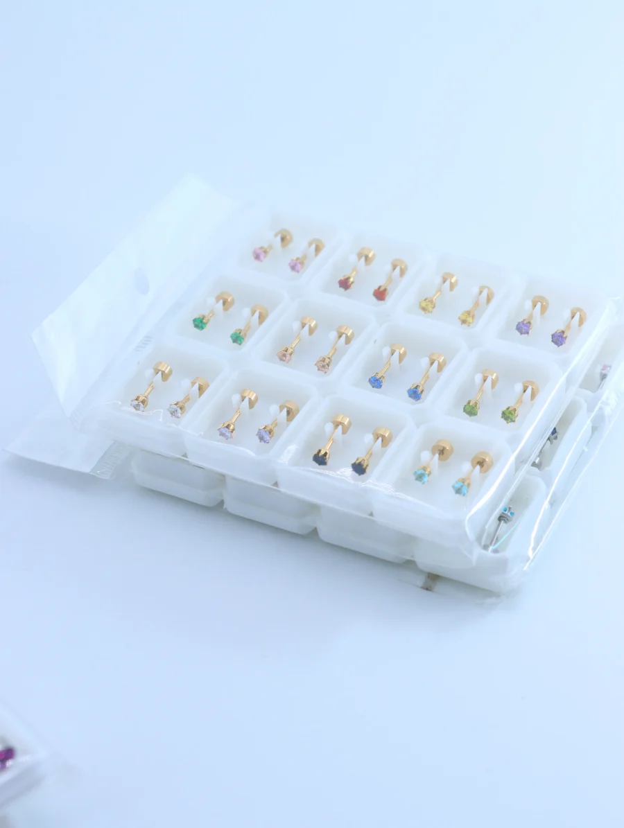 Dazzling Gemstone Stud Earrings Collection - Image 4