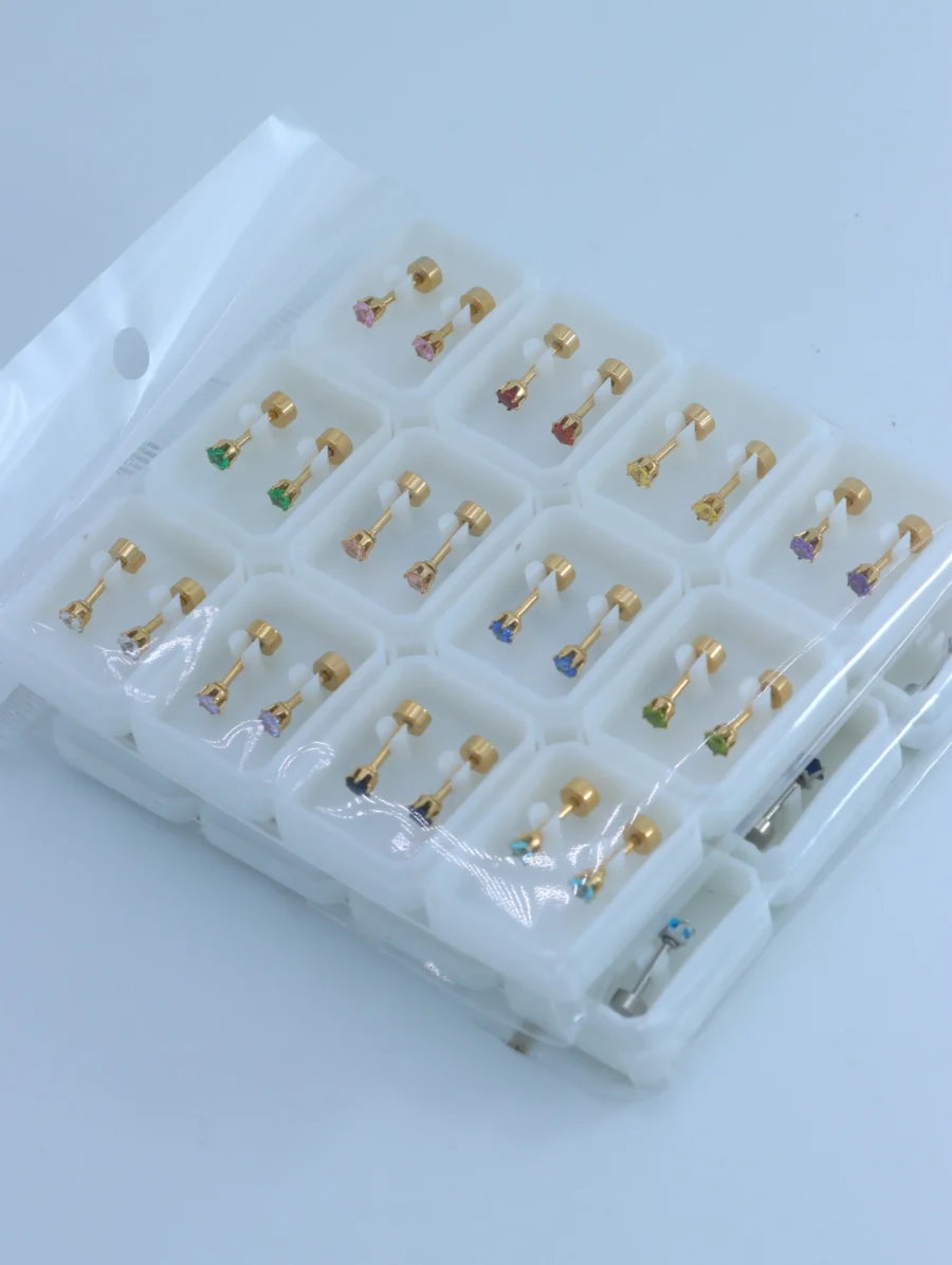Dazzling Gemstone Stud Earrings Collection - Image 2